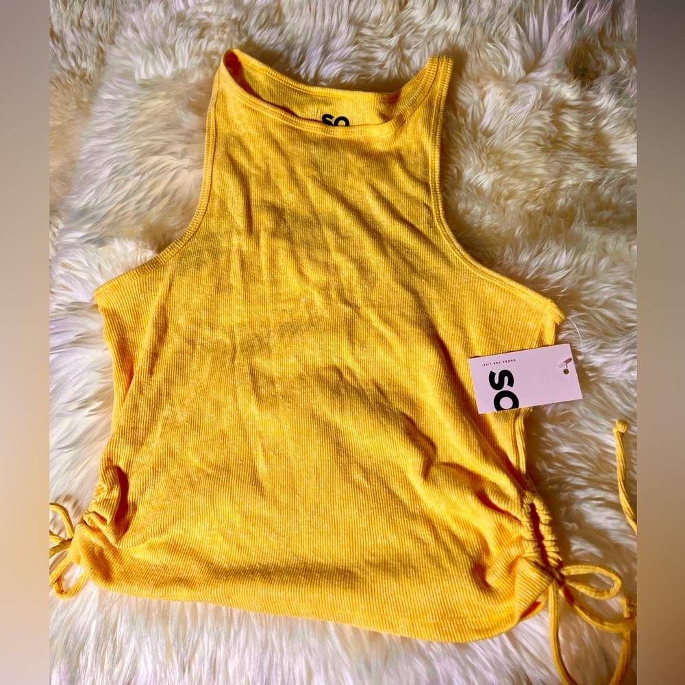 Sonoma So Good For Life Women’s Yellow Knit Sleeveless Tank Top Sz XL NWT